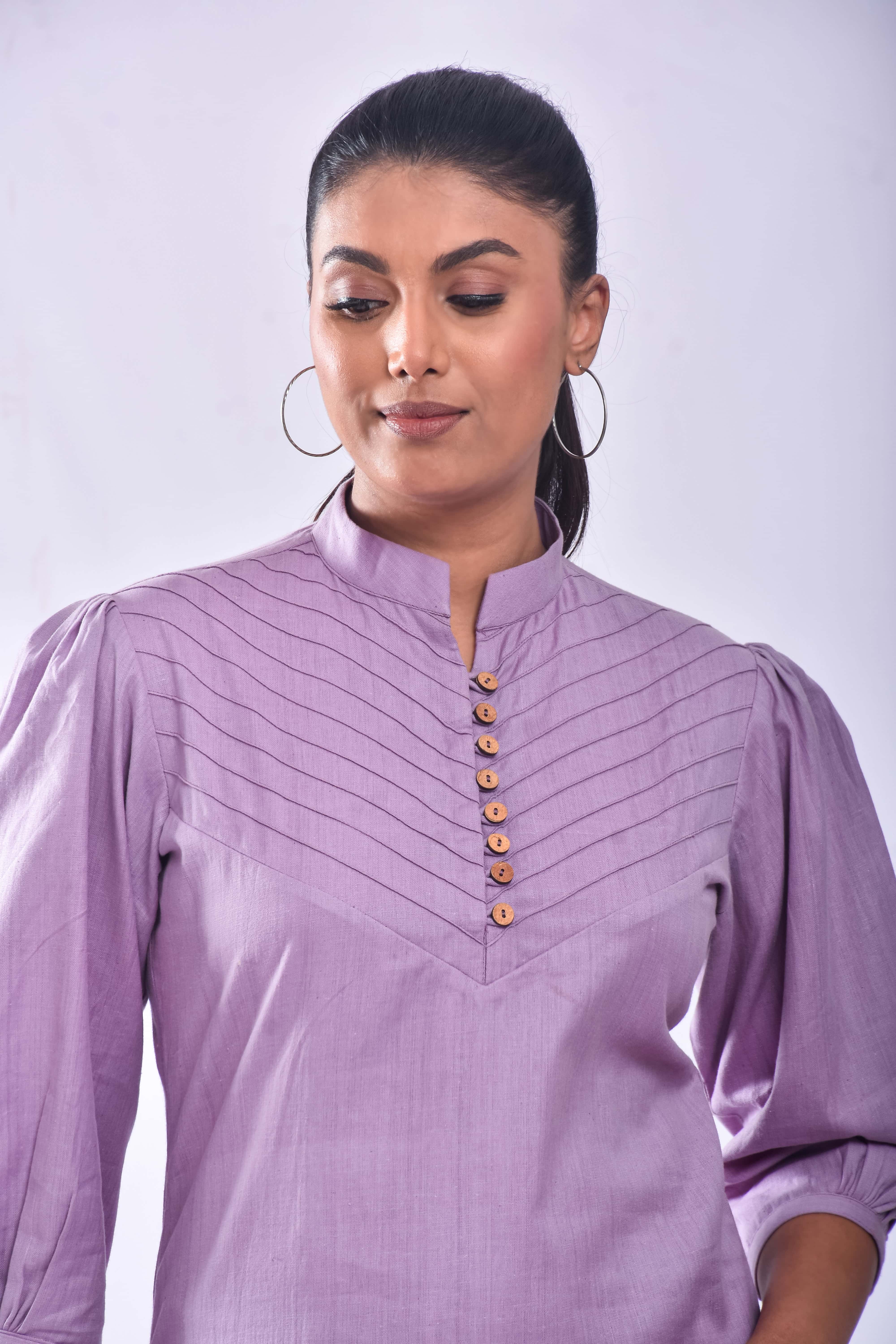 Easy Pizy Lilac Casual Top